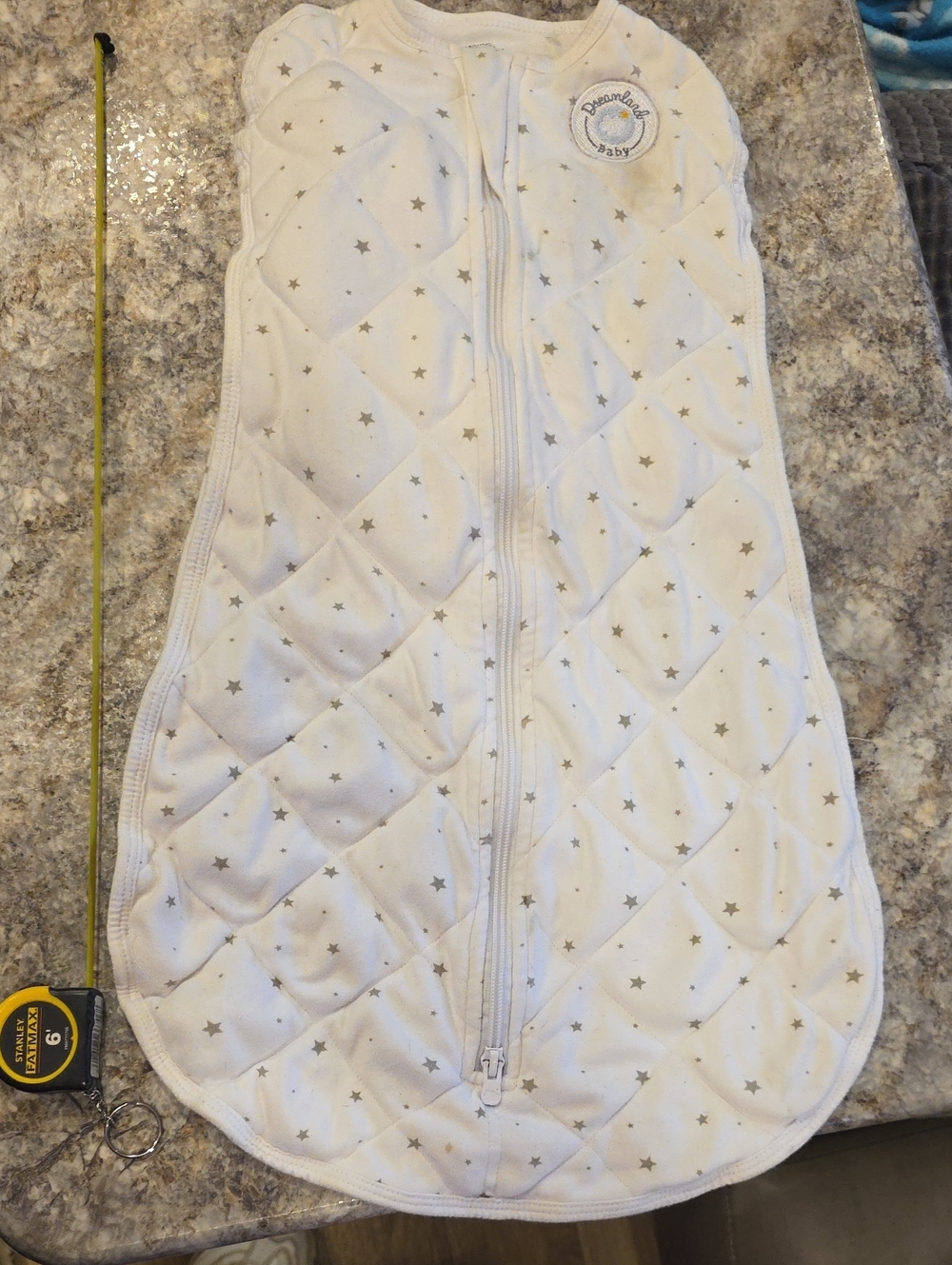 Dreamland Baby White Star Quilted Sleep Sack - Cozy Infant Sleepbag